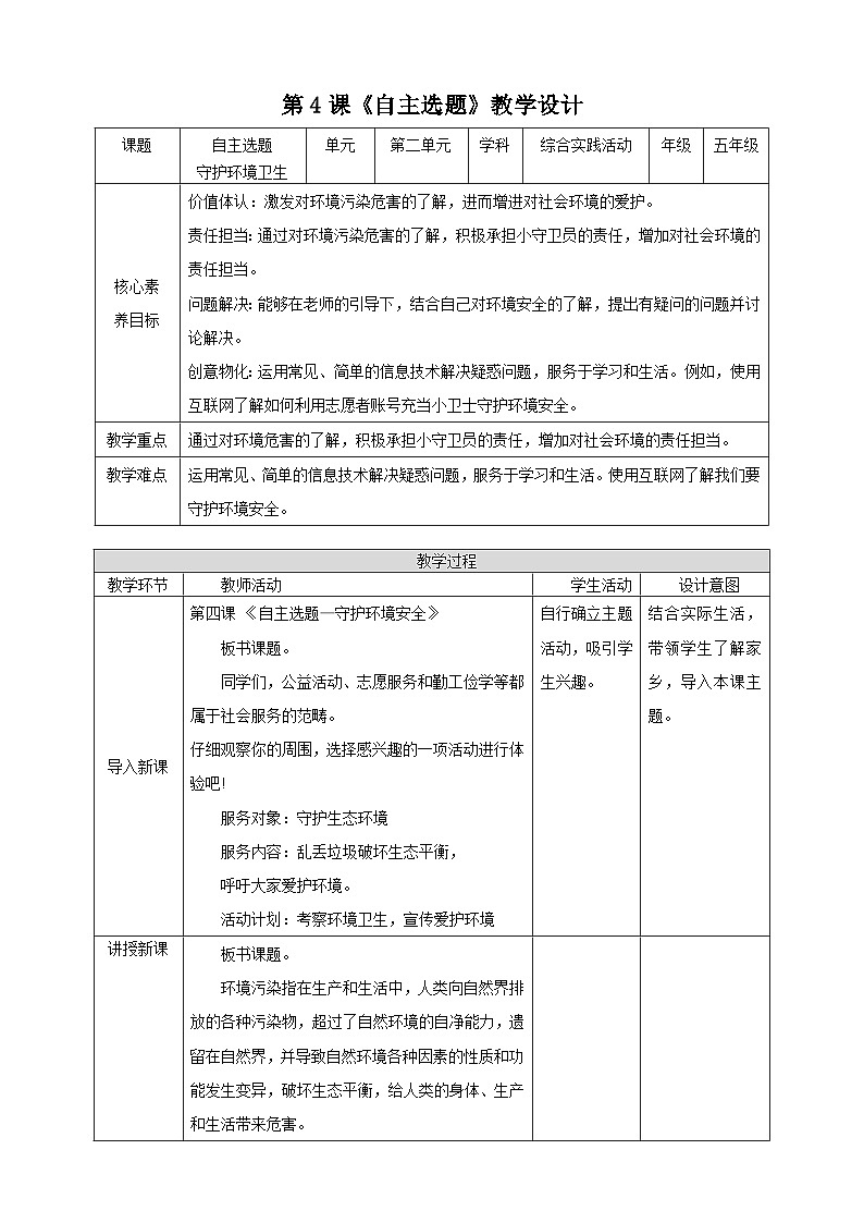 第二单元 第四课 自主选题第1页