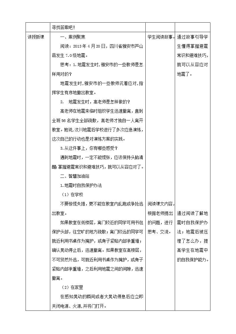 【沪科＋黔科版】《综合实践活动》六上 面对地质灾害 第一课《应对地震有办法》教案第2页