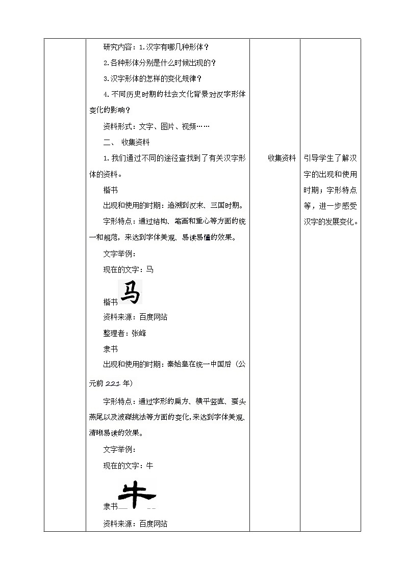 【沪科·黔科版】六上综合实践  汉字王国  活动一《了解汉字的发展演变》课件+教案+素材02