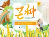 黄色卡通二十四节气芒种介绍PPT模板