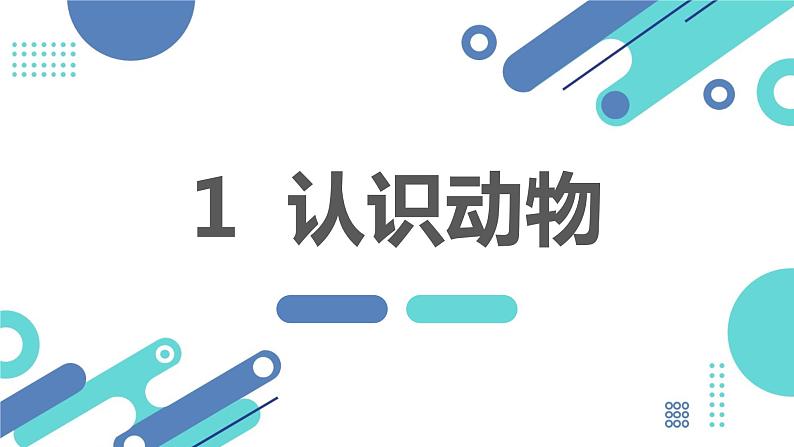 安徽大学版小学三年级下册综合实践活动1认识动物（课件）第1页