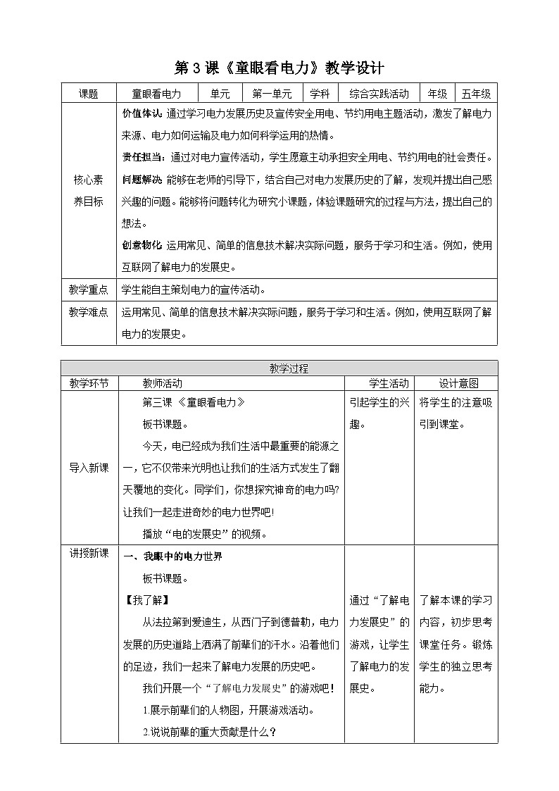 第三课 童眼看电力第1页
