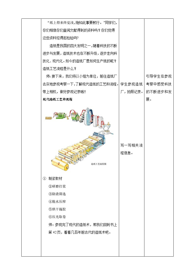 粤教版综合实践活动五年级下册第四单元《纸的前世今生》第二课时 教案第2页