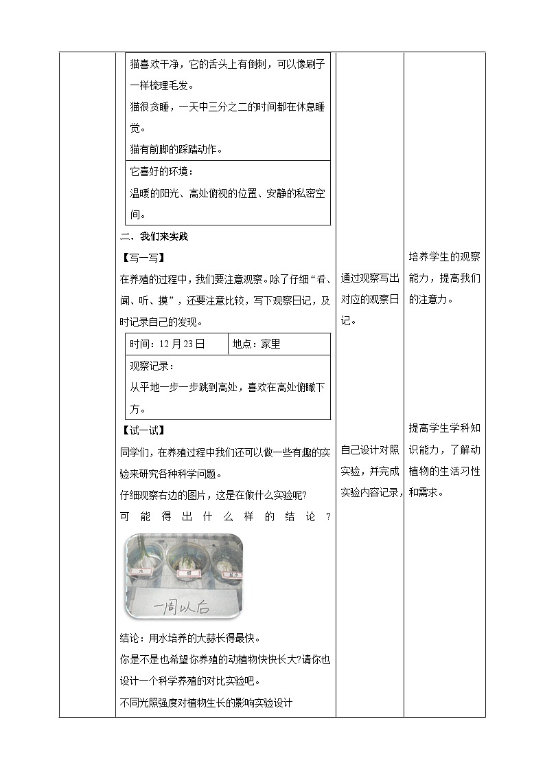 内蒙古版综合实践活动四年级下册 第四单元 主题活动一《我是小小养殖员》 教案第2页
