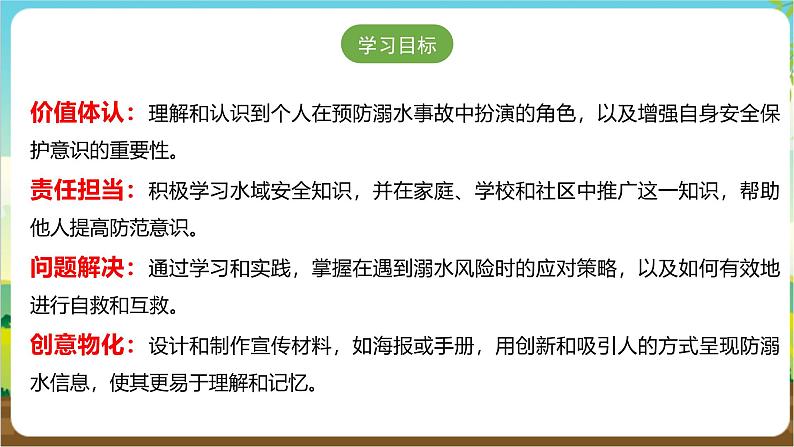 沪科·黔科版综合实践四年级下册  户外活动安全记心中 第一课《安全亲近水》课件第2页