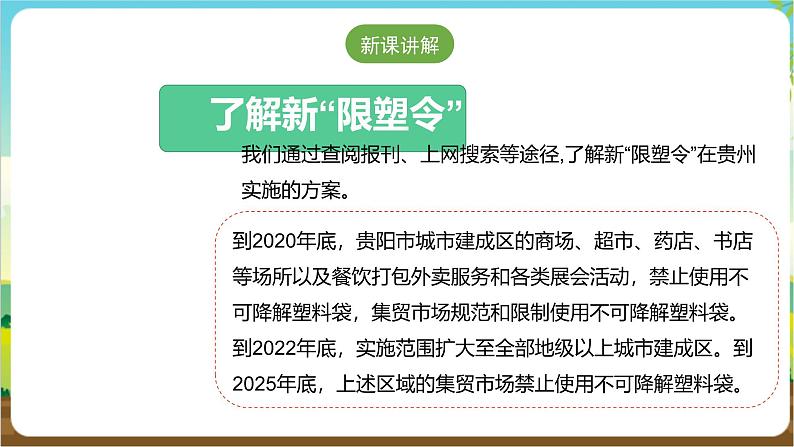 沪科·黔科版综合实践五年级下册 生活中的塑料 活动三《新“限塑令”来了》课件第5页