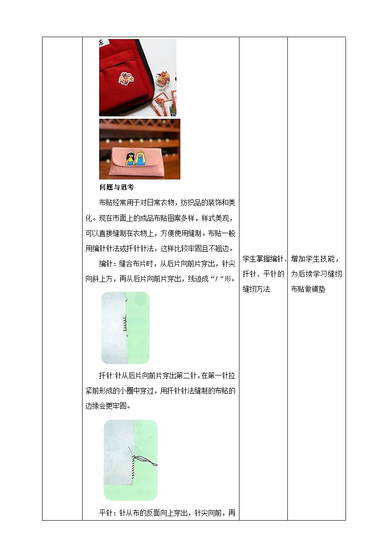 鲁科版综合实践活动三年级下册3.3《布贴装饰》教案第2页