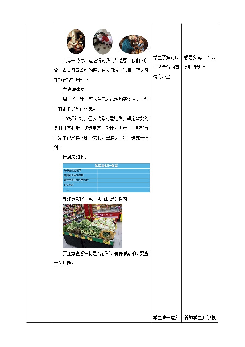 鲁科版综合实践活动三年级下册6.3《感恩父母我行动》教案第2页