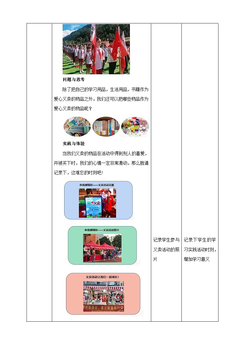 鲁科版综合实践活动四年级下册5.3《义卖活动传递爱心》教案第2页