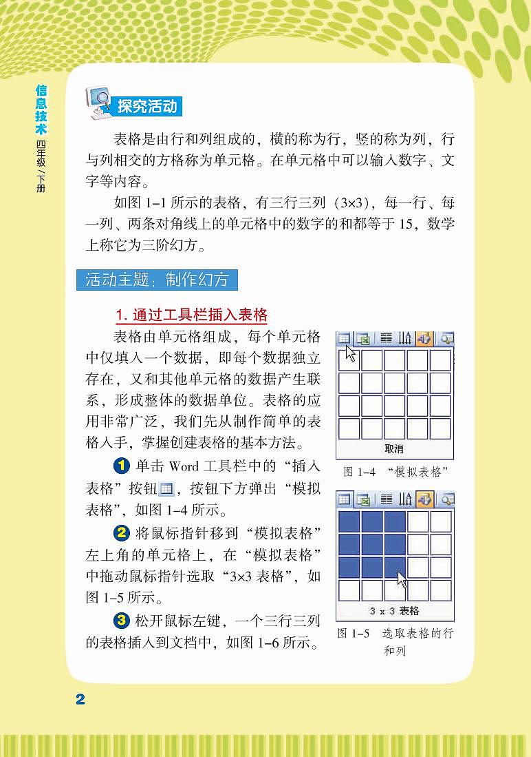 闽教版（福建教育出版社）信息技术四年级下册电子课本书（清晰PDF）第2页