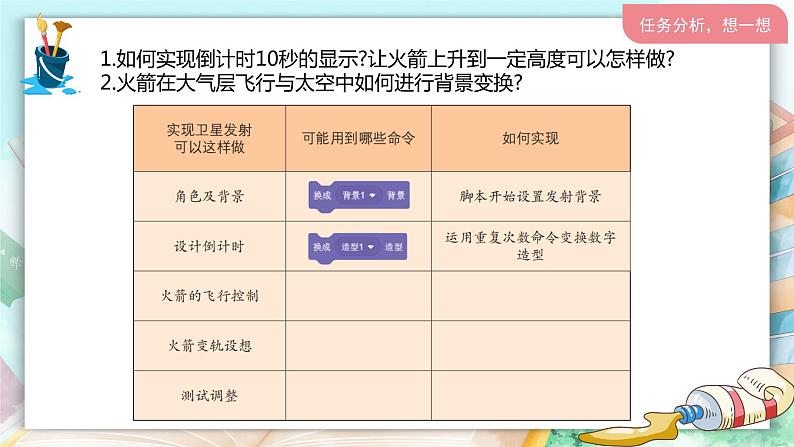 新川教版五年级上册信息技术3.1《scratch之聪明的角色——广播火箭发射》PPT课件第6页