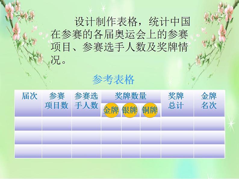 冀教版四年级上册信息技术 5.中国奥运健儿风云榜 PPT课件04