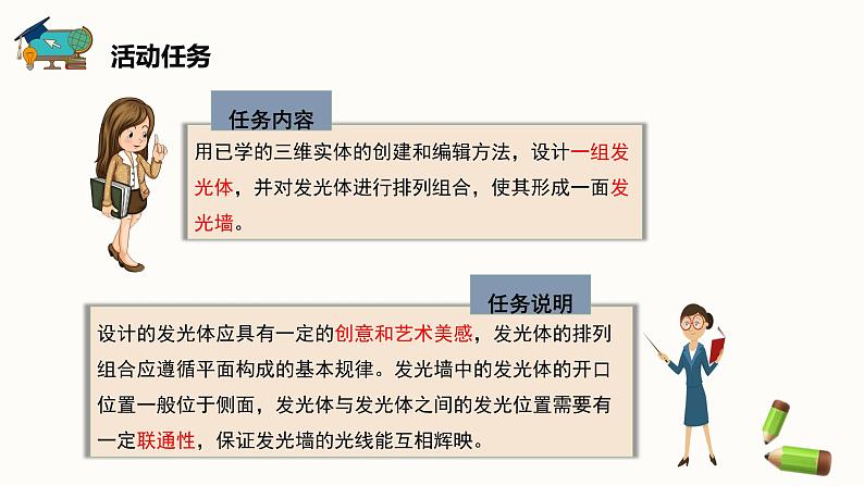 新闽教版信息技术 五年级下册 综合活动3《设计制作创意发光墙》课件PPT第3页