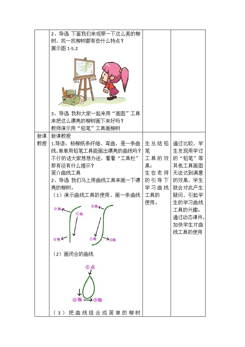新世纪版信息技术三下 1.5 画柳树 教案02