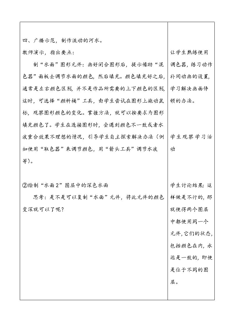 冀教版五年级下册信息技术 14.小小船儿水上漂 教案第3页