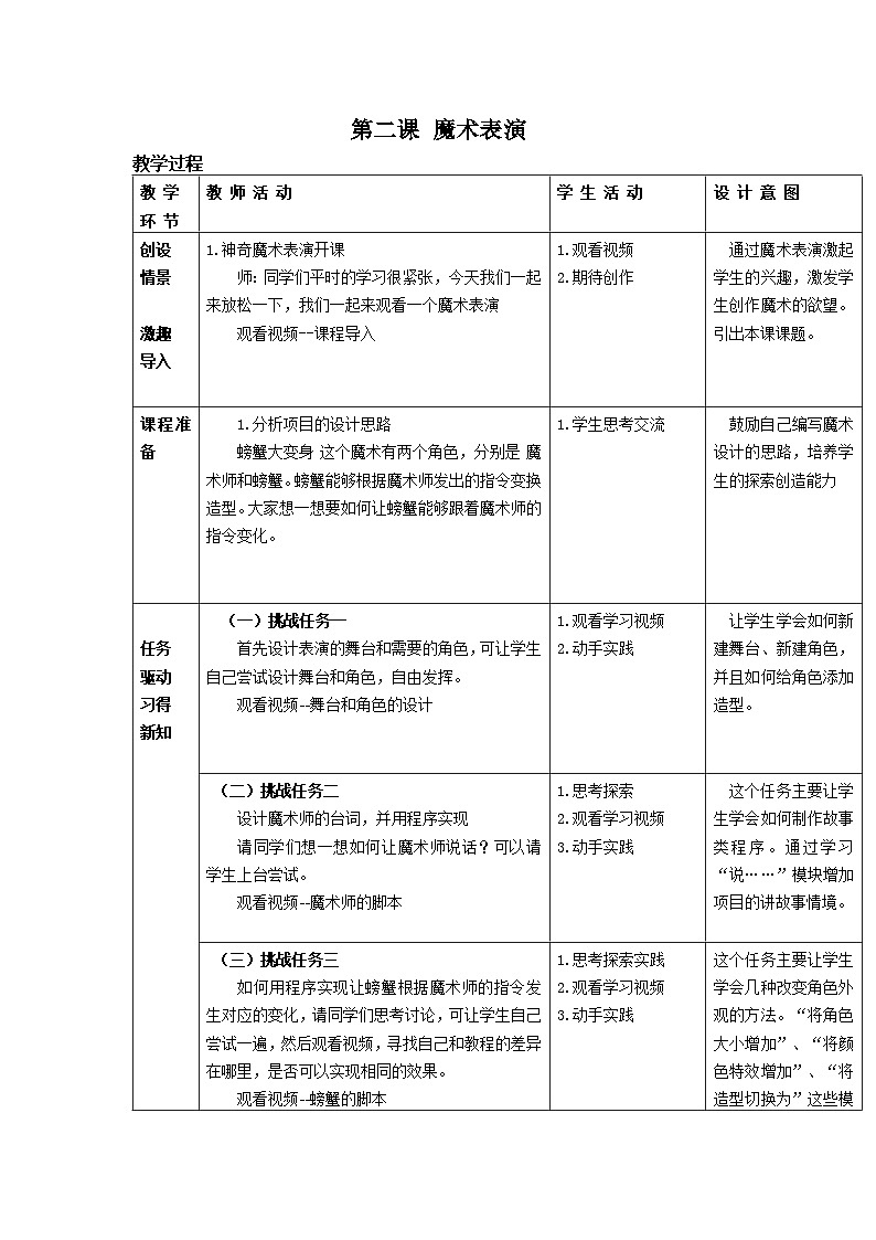 第2课 魔术表演 课件+教案+教学视频+源代码01