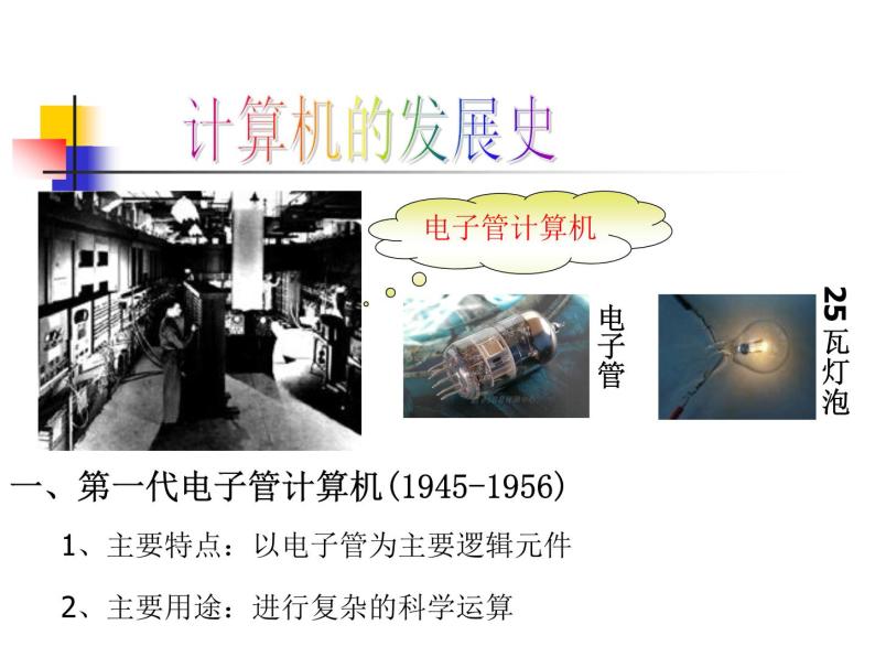 浙摄影版六年级上册 第2课 计算机的发展史 课件 教案 (2)03