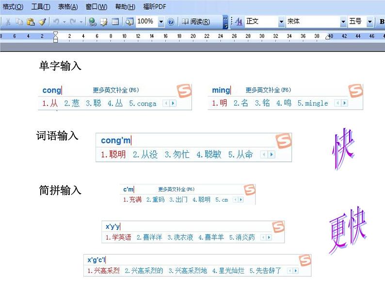 小学三年级下册信息技术-11词语输入速度快-浙江摄影版-(8张)ppt课件第4页