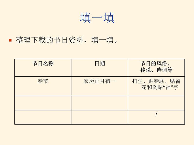 小学四年级下册信息技术-3.10节日信息收集-浙江摄影版-(8张)ppt课件第4页