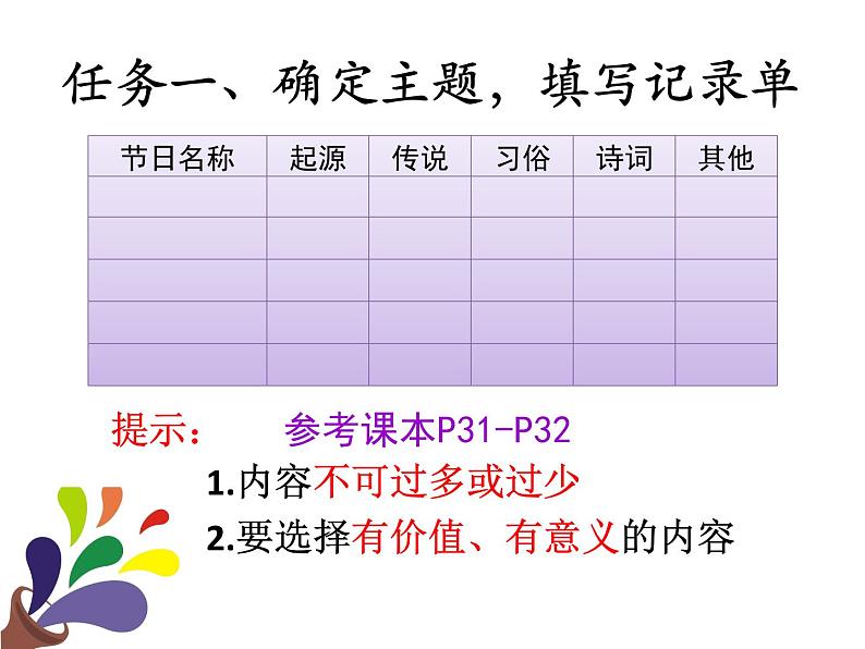 小学四年级下册信息技术-3.11节日资料整理-浙江摄影版--(11张)ppt课件第4页