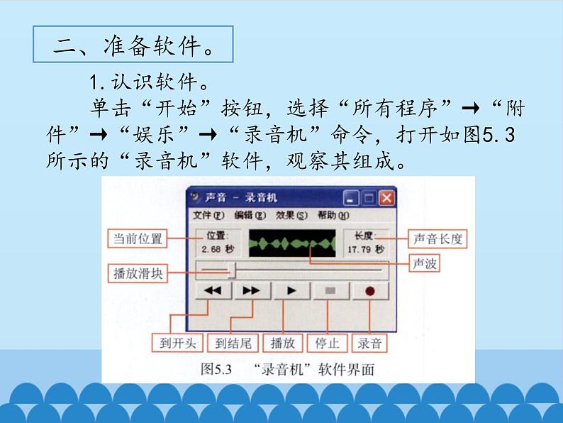 小学五年级下册信息技术-第5课制作铃声先录音电子工业版(安徽)(13张)ppt课件05