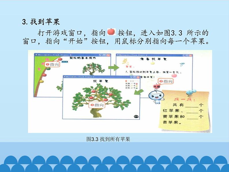 小学三年级上册信息技术-第3课双击鼠标摘果实电子工业版(安徽)(18张)ppt课件第5页