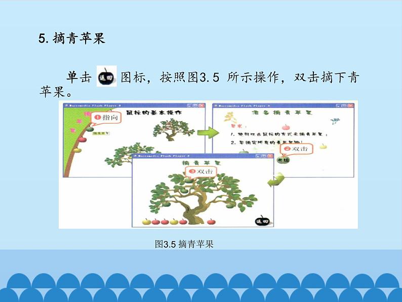 小学三年级上册信息技术-第3课双击鼠标摘果实电子工业版(安徽)(18张)ppt课件第7页