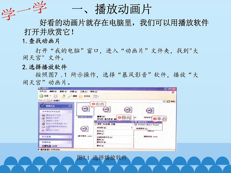 小学三年级上册信息技术-第7课观看影片伴成长电子工业版(安徽)(14张)ppt课件第3页