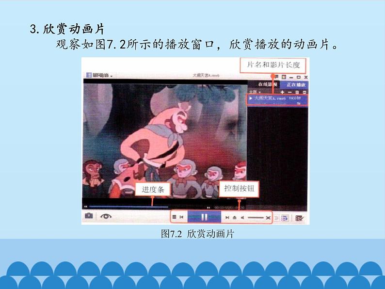 小学三年级上册信息技术-第7课观看影片伴成长电子工业版(安徽)(14张)ppt课件第4页