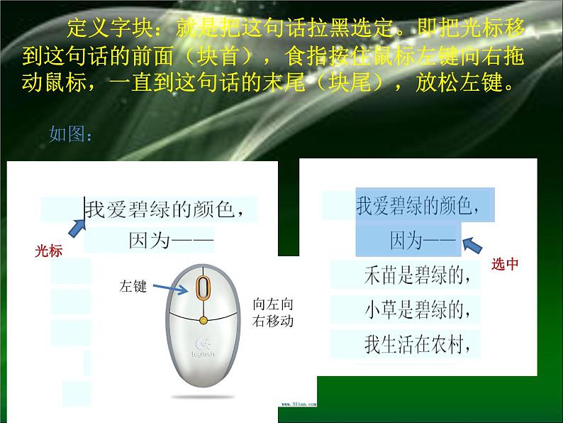 小学四年级上册信息技术-9高效的文字块操作｜川教版(17张)ppt课件06