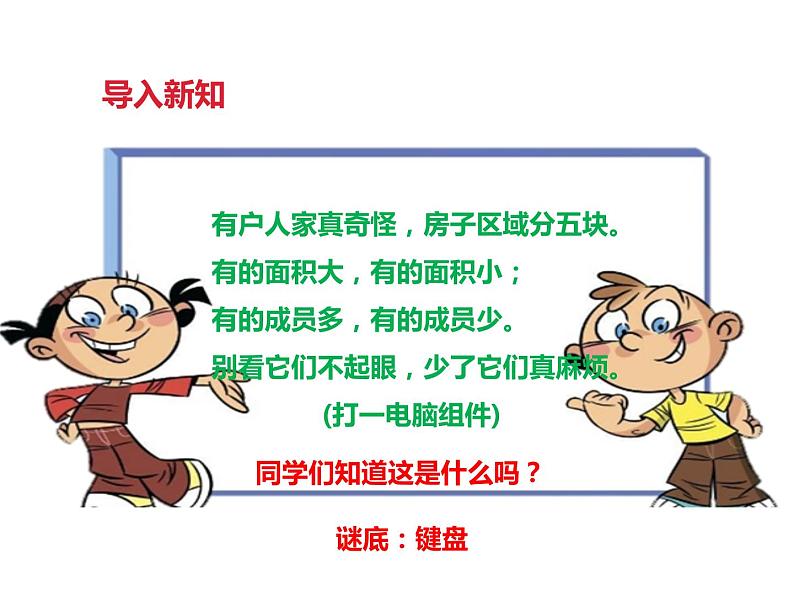 小学三年级下册信息技术-第一课与键盘交朋友∣粤教版(40张)ppt课件02