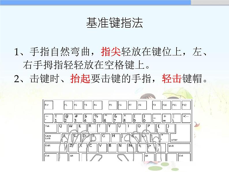 小学三年级上册信息技术-5.练习键盘指法闽教版ppt课件08