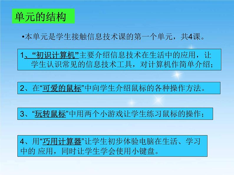 小学三年级上册信息技术-第一单元复习浙江摄影版(新)ppt课件第4页