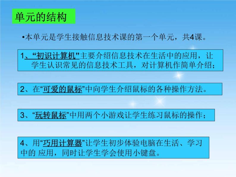 小学三年级上册信息技术-第一单元复习浙江摄影版(新)ppt课件04