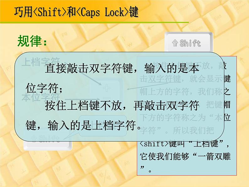 小学三年级上册信息技术-12一箭双雕巧用shift和capsLock-川教版(16张)ppt课件第5页