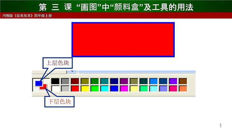 小学四年级上册信息技术-第3课画图中颜料盒及工具的用法川教版(12张)ppt课件第2页