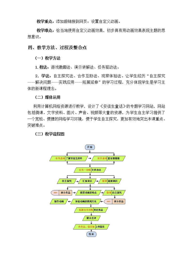 冀教版四年级下册信息技术 18.安徒生童话 教案第2页