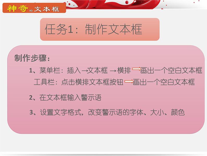 桂教版信息技术四上 2.6 神奇的文本框 课件PPT第5页