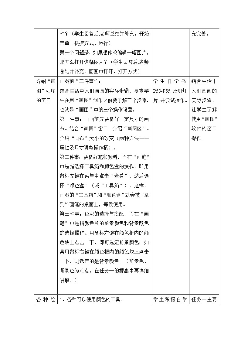 黔教版信息技术第一册 第9课 用多媒体计算机画图 教案02