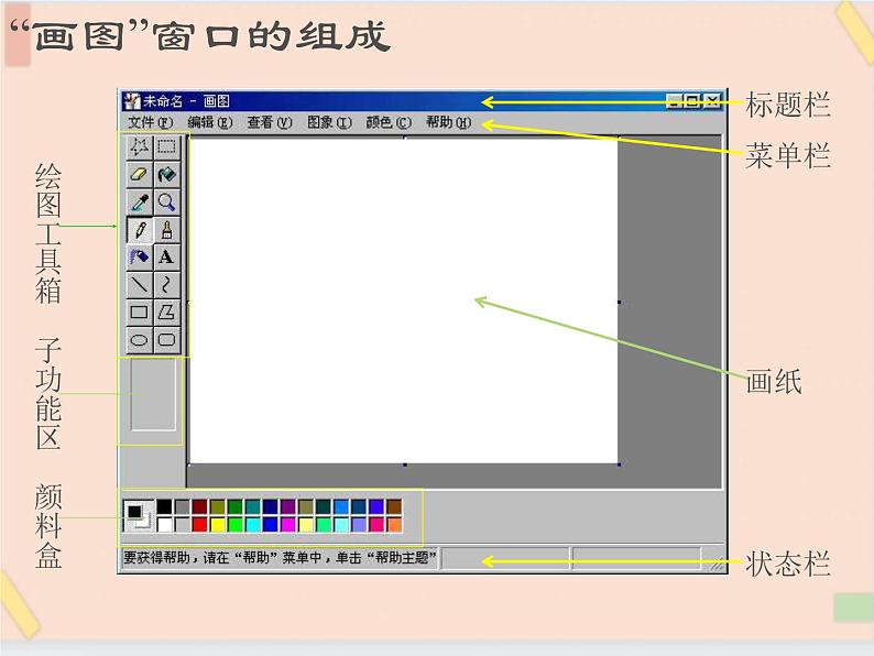 三年级上册信息技术课件-单元3 活动3 家乡的桥之用画图软件画图  西师大版(共10张PPT)05