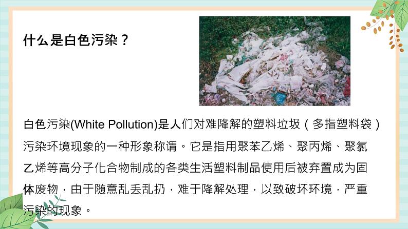 冀教版信息技术六上可怕的白色污染   （课件）03