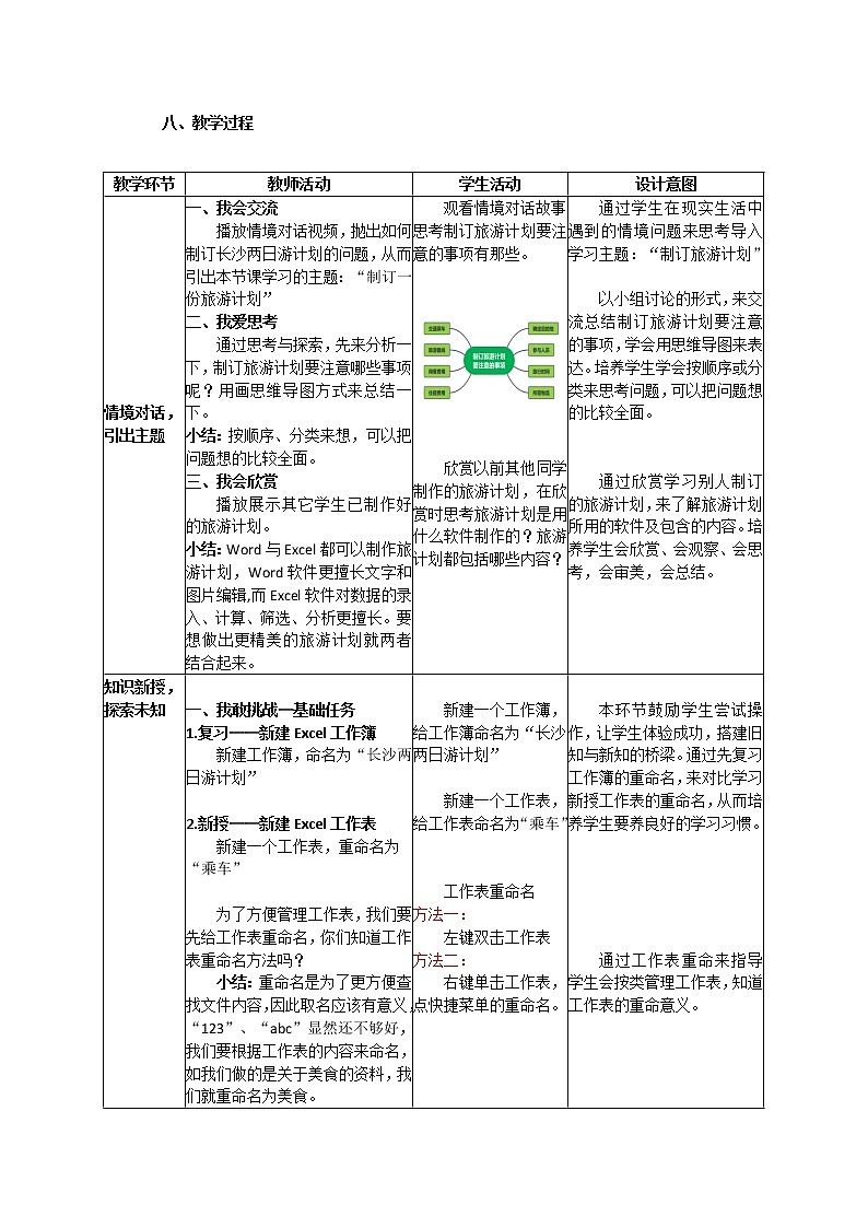 第5课《制作旅游计划》教学设计第3页