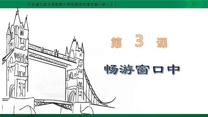 小学信息技术 粤教B版 三年级（上） 第3课《畅游窗口中）课件01