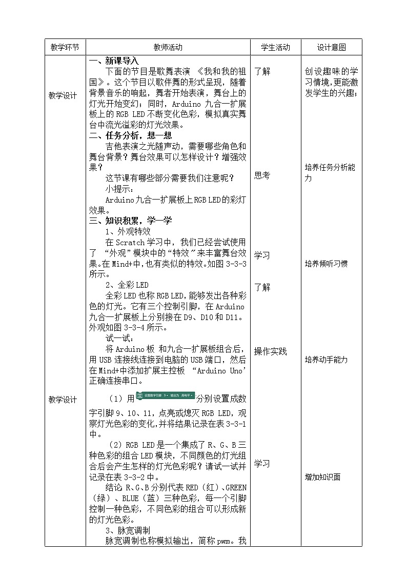 （新课标）新川教版六年级上册信息技术3.3《歌舞表演之流光溢彩》教案 第2页