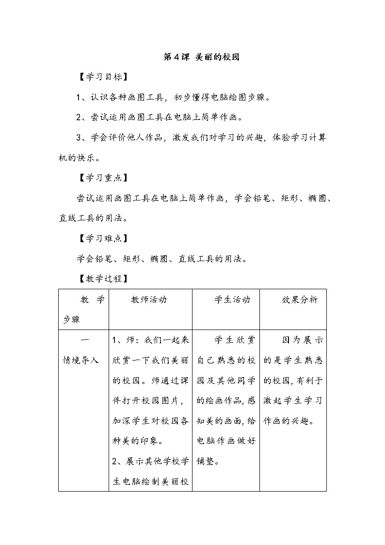 第4课 美丽的校园 课件+教案+音视频01