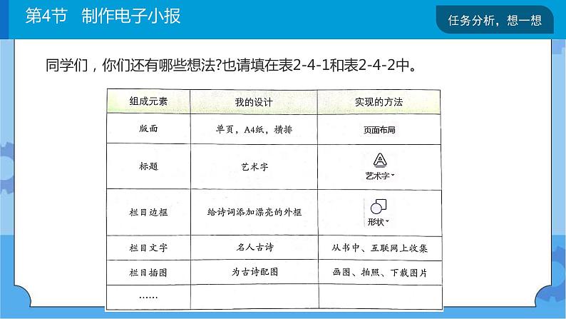 川教版信息技术四年级下册2.4《制作电子小报》 课件06