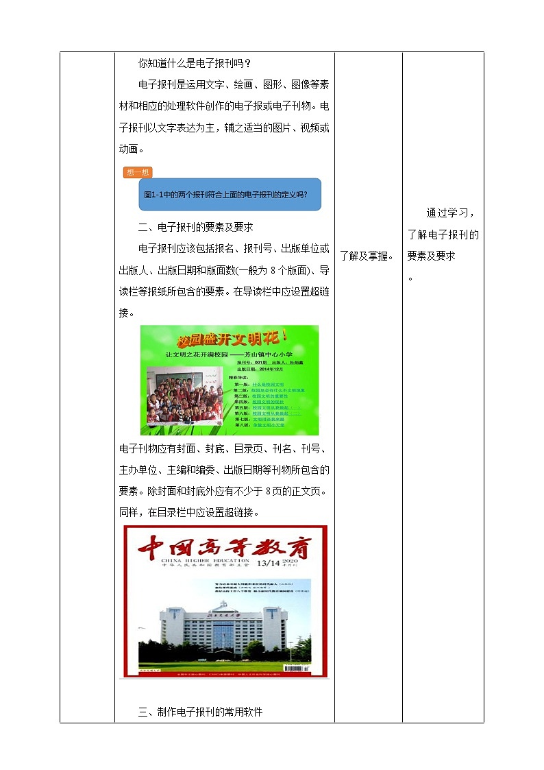 四下教科版 第1课 电子报刊要求 教案第2页