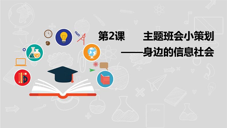 湘电子六年级信息技术上册 2《主题班会小策划——身边的信息社会》课件PPT第1页