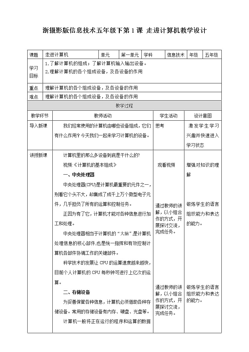 第1课 走进计算机 课件+教案+素材01