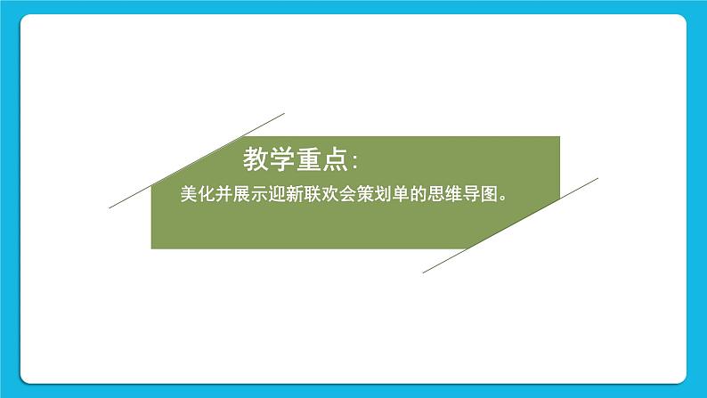 黔科版五年级下册信息技术活动3 美化并展示迎新联欢会策划单的思维导图 课件PPT03